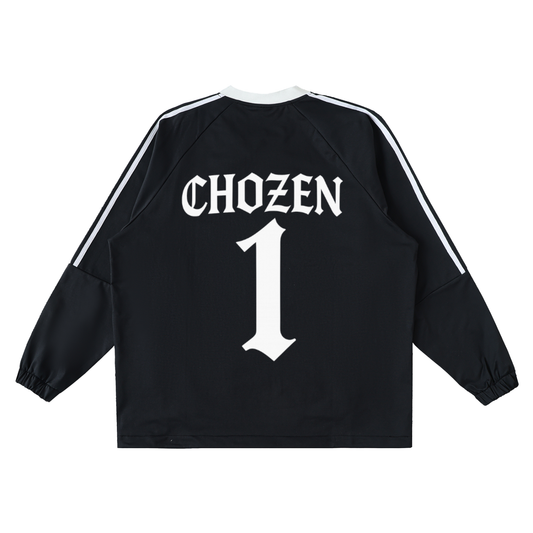 Color-Block V-Neck Long-Sleeve T-Shirt