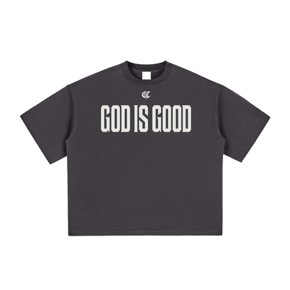 "GOD IS GOOD" Vintage Washed Boxy T-Shirt