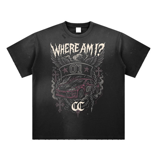 "WHERE AM I?" Painted T-Shirt