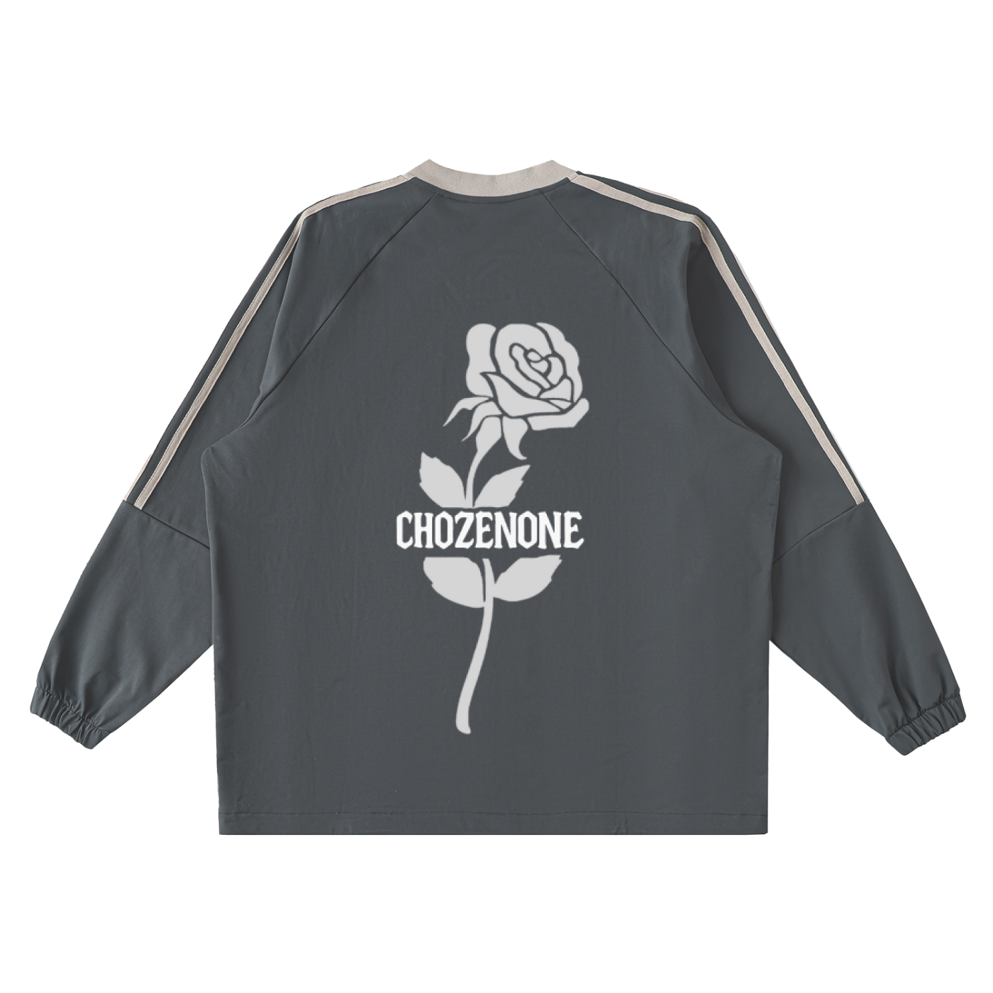 Color-Block V-Neck Long-Sleeve T-Shirt