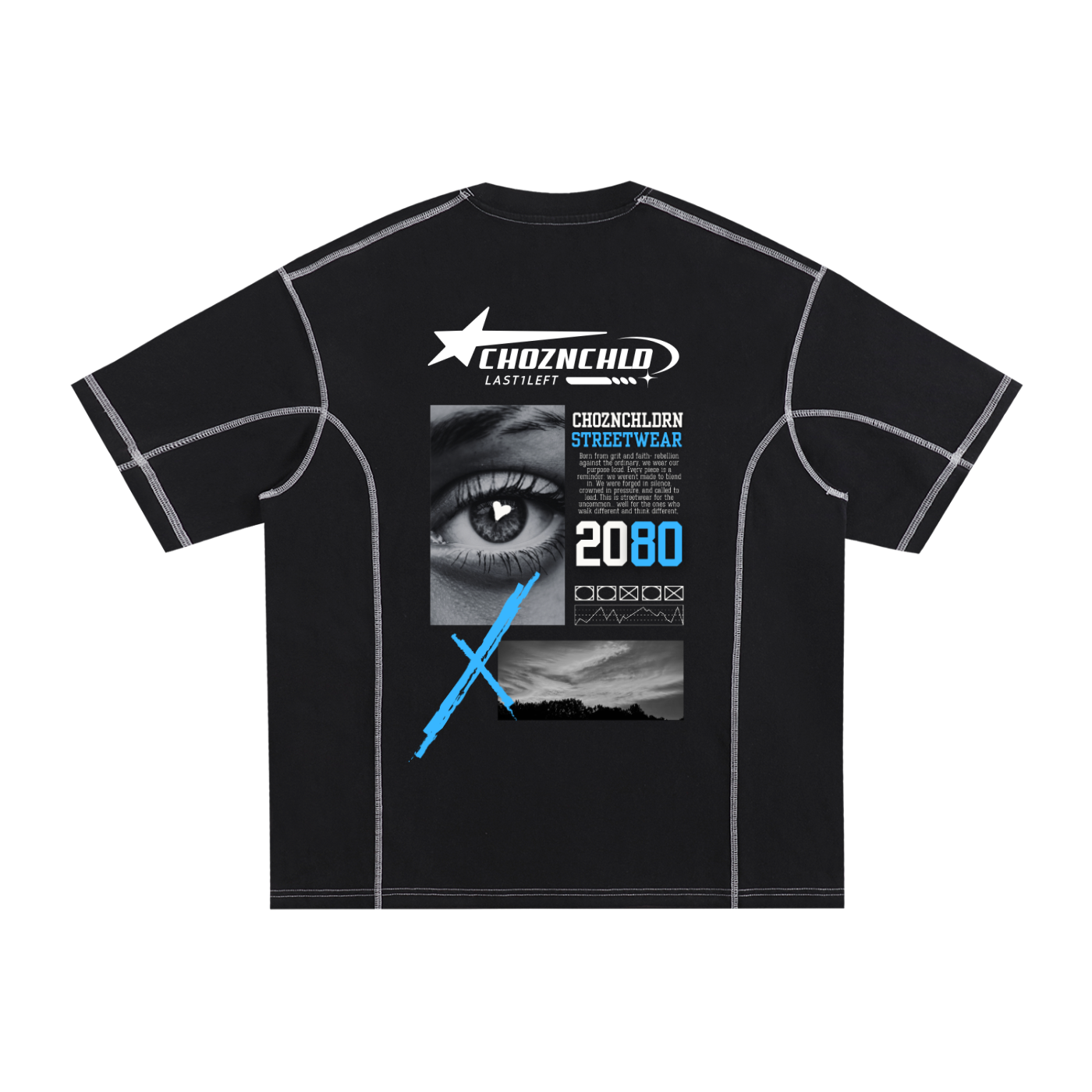 "KICKBACK" Stitched T-Shirt