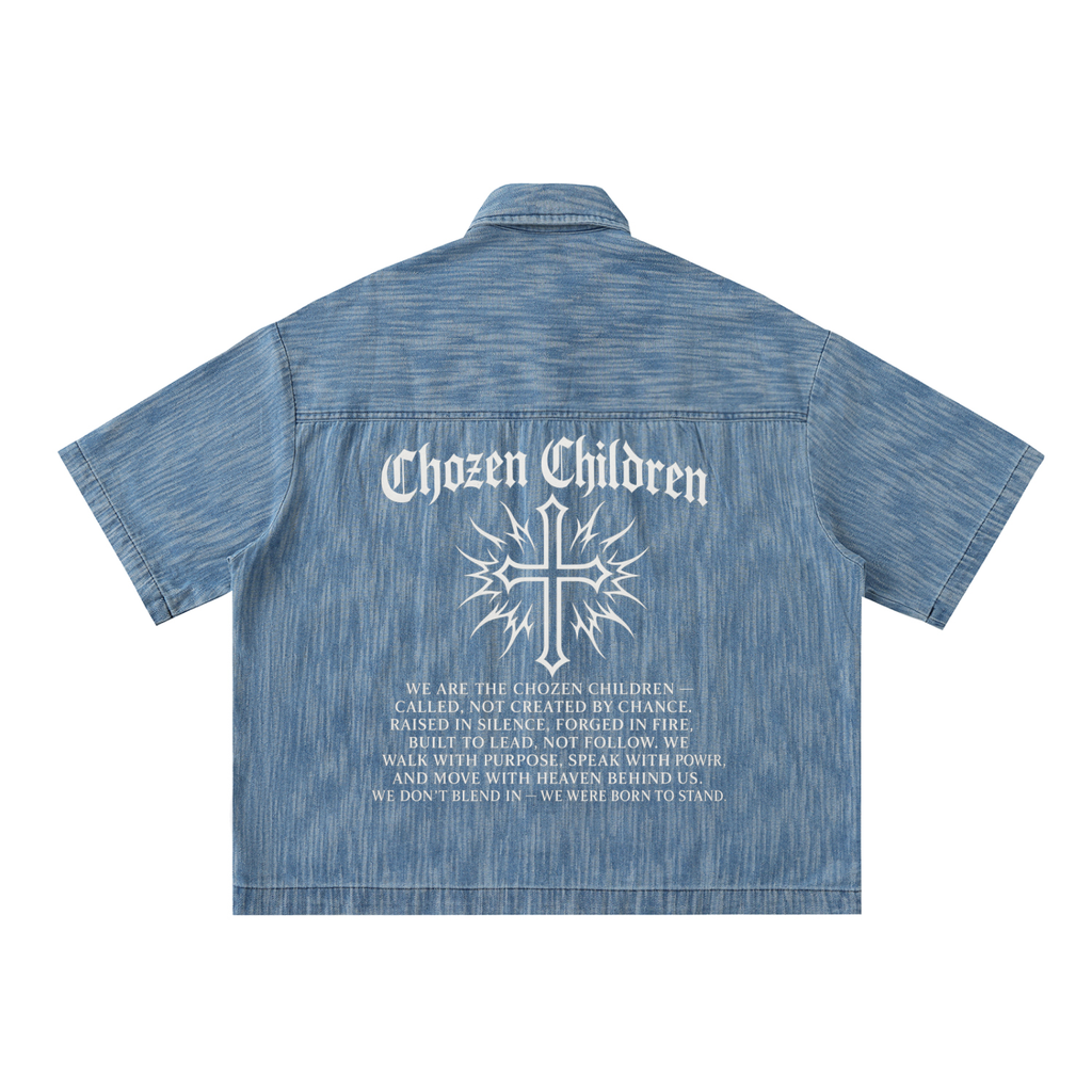 "GOING OUT" Button Short-Sleeve Shirt