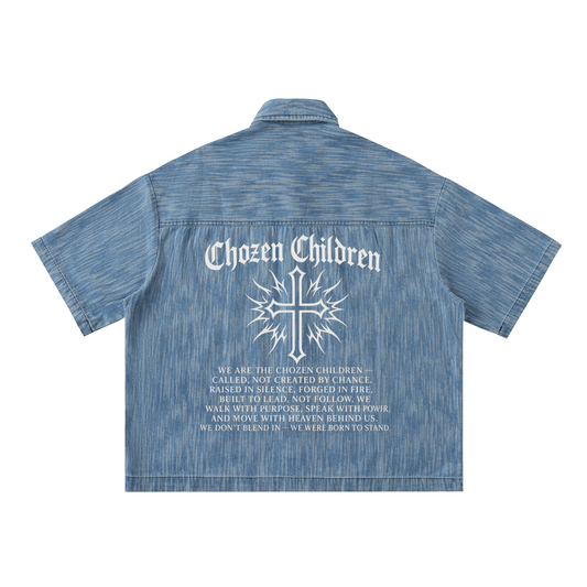 "GOING OUT" Button Short-Sleeve Shirt