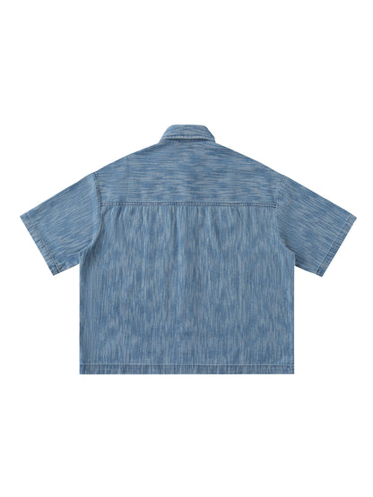 "GOING OUT" Button Short-Sleeve Shirt
