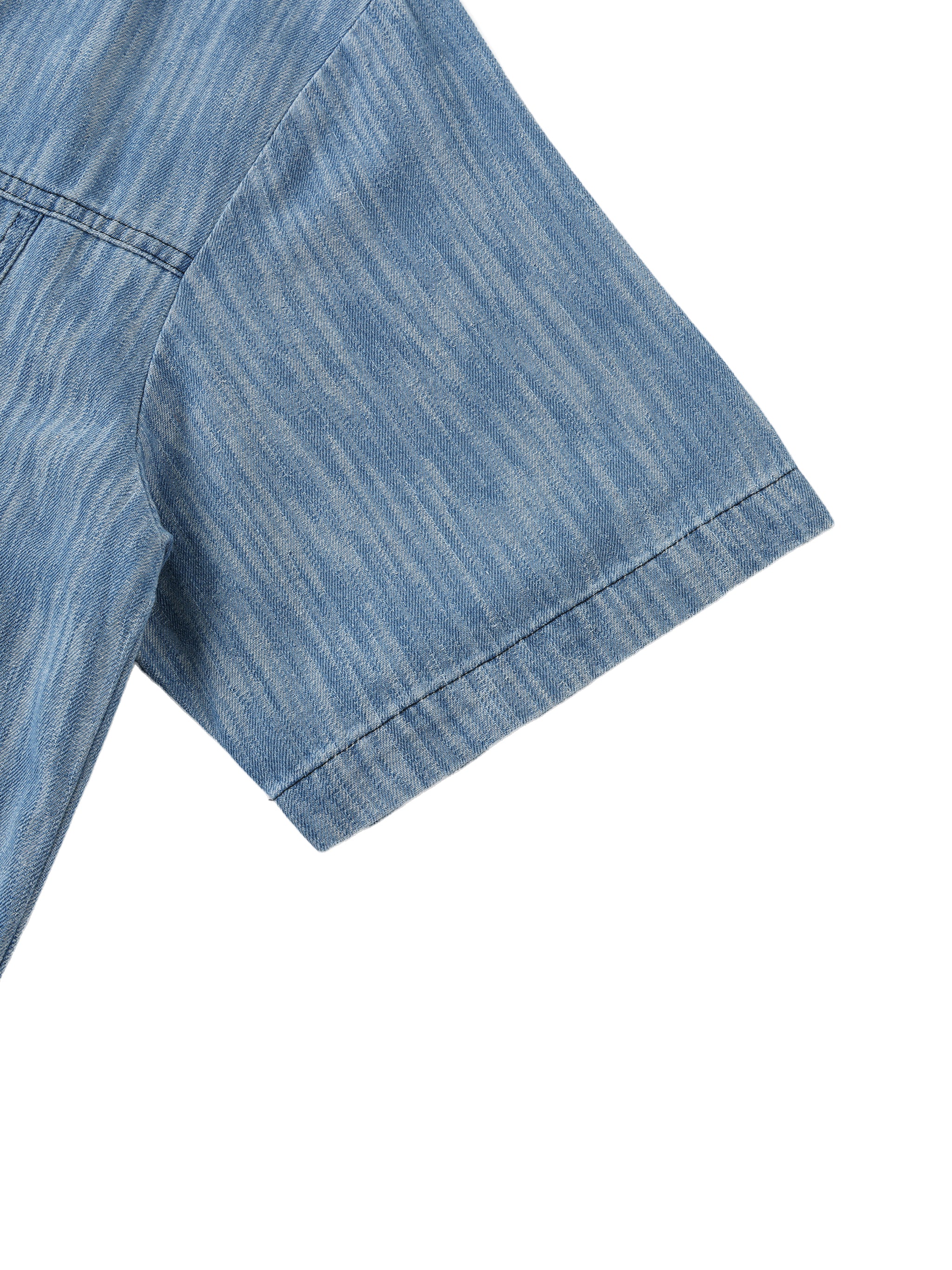 "GOING OUT" Button Short-Sleeve Shirt